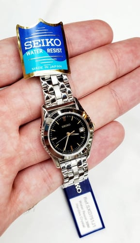 ساعة سيكو اليابانية انالوج كوارتز الرقيقة (Edg) ست...