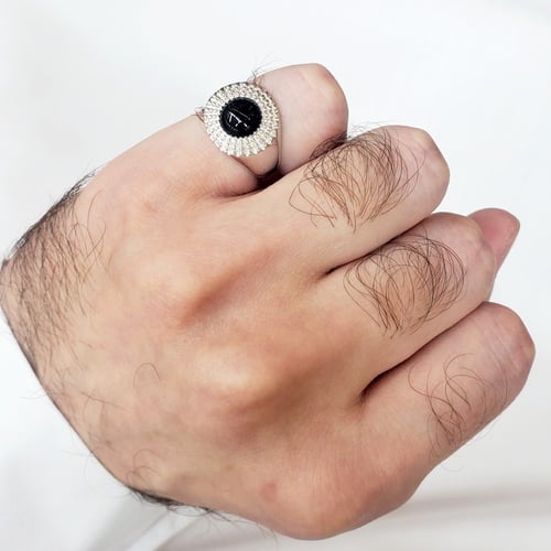 خاتم فضة عيار 925 ايطالي فضة 100% روديوم مصنوع ذات...