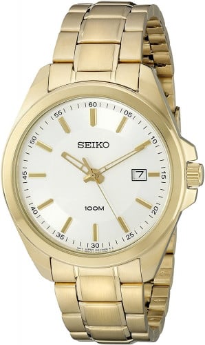 ساعة سيكو اليابانية بتاريخ ستانلس ستيل انالوج كوار...