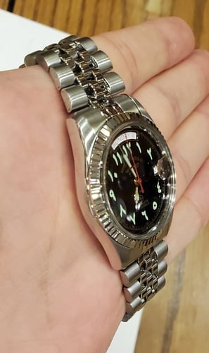 ساعة وست اند واتش اوتوماتيك بتاريخين ( ارقام عربي...