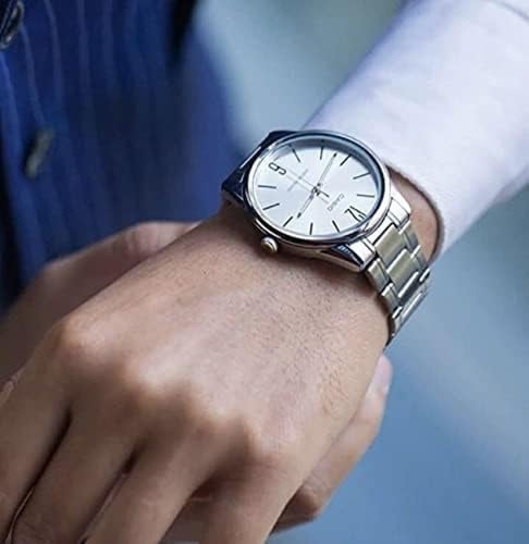 ساعة يد بسوار ستانلس ستيل مينا للرجال من كاسيو - M...