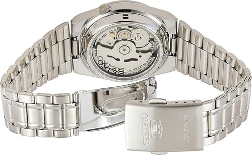 ساعة سيكو 5 اوتوماتيك انالوج للرجال بمينا اسود ( أ...