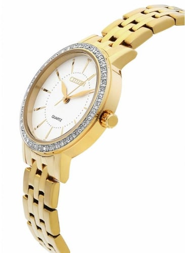 ساعة سيتزن اليابانية ستانلس ستيل انالوج كوارتز للن...