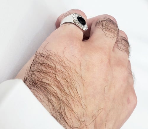 خاتم فضة عيار 925 ايطالي فضة 100% روديوم مصنوع ذات...