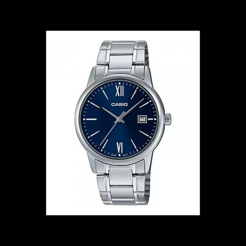 Casio MTP-V002D-2B3 Analog Mens Watch Stainless St...