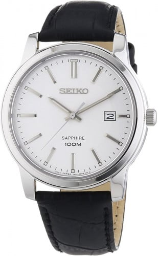 ساعة سيكو اليابانية انالوج كوارتز بتاريخ ( ضد الخد...