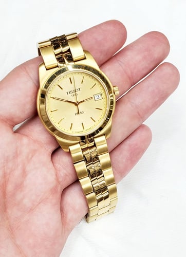 ساعة تيسوت السويسرية انالوج كوارتز بتاريخ - ستانلس...