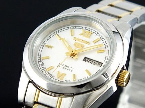 ساعة سيكو 5 اوتوماتيك اليابانية بتاريخين ستانلس ست...