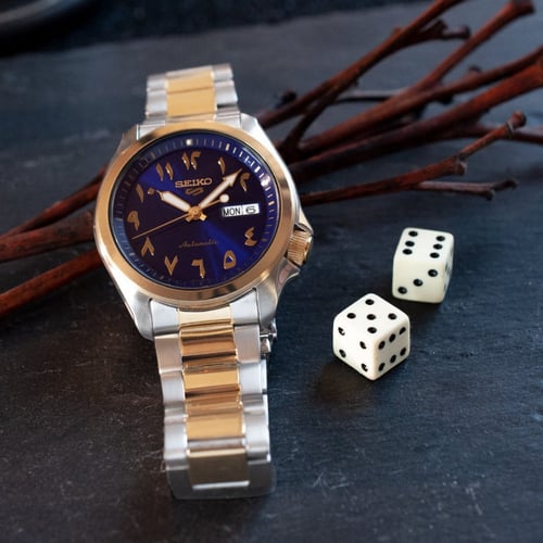 Seiko 5 Sports Automatic Arabic Dial Bicolor Watch...