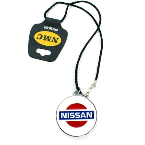 Old Nissan logo mirror hanging ornament