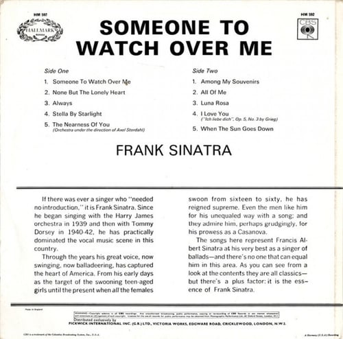 Frank Sinatra - Someone To Watch Over Me