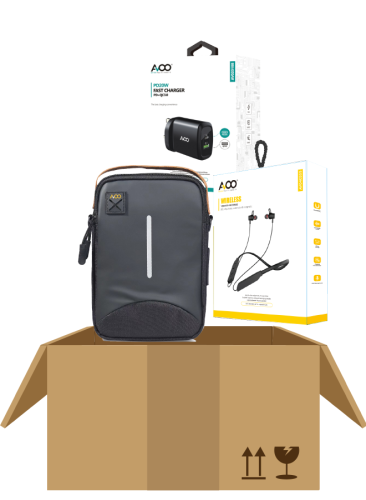 عرض شاحن سريع ٢٠ واط مع سماعة رقبه مع شنطه يد انيق...