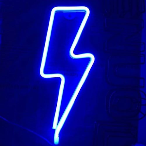 نيون اضاءة حائط LED باللون الازرق