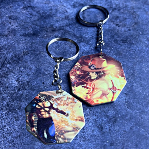 ميدالية مفاتيح ايس-اللحيه البيضاء من الجهتين