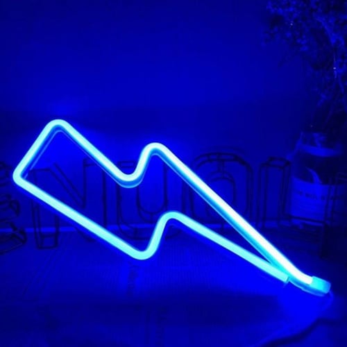نيون اضاءة حائط LED باللون الازرق