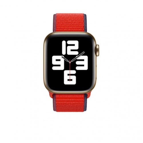 سوار رياضي باللون الاحمر واطراف ازرق