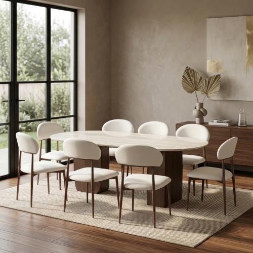 طاولة طعام رخام 8 كراسي