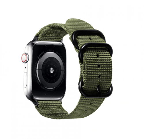 سوار جيشي اخضر نايلون ساعة ابل Army Green nylon st...