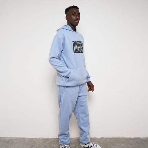 طقم ناينتي قطن شتوي سماوي