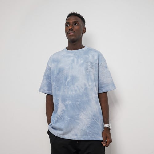 تيشرت قطن أزرق ناينتي