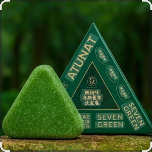 صابونة المثلثة الخضراء للشعر
