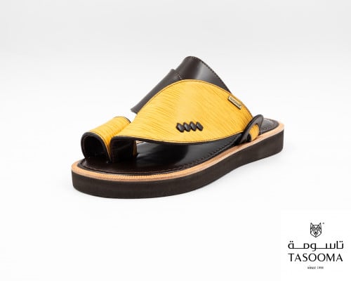 P حذاء شرقي من تاسومة 05064-A-YELLOW+BROWN/103