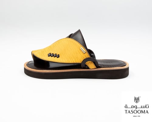 P حذاء شرقي من تاسومة 05064-A-YELLOW+BROWN/103