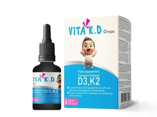 فيتامين قطرات فيتا KD فيتامين K2 وفيتامين D3 للأطف...