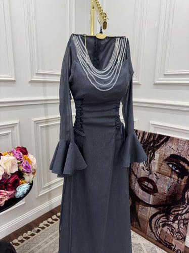 فستان سهرات الخامه شيفون