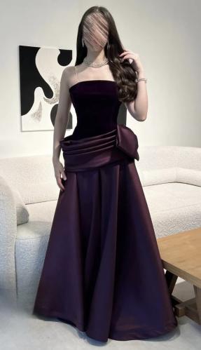 Elegant Strapless Evening Dress - فستان سهرة أنيق...