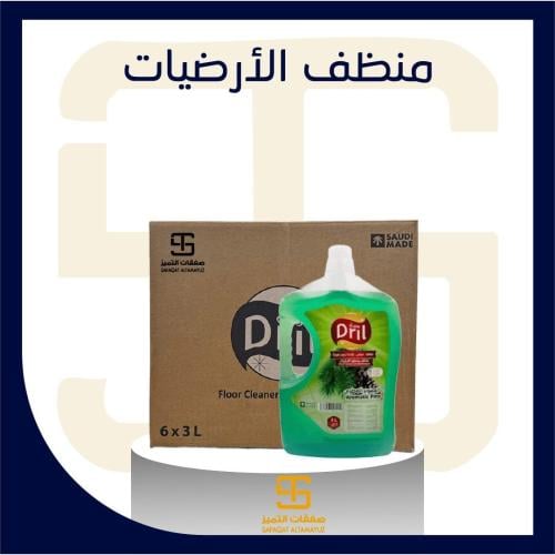 منظف ومطهر الأرضيات دريل الصنوبر العطري 3لتر*6عبوه