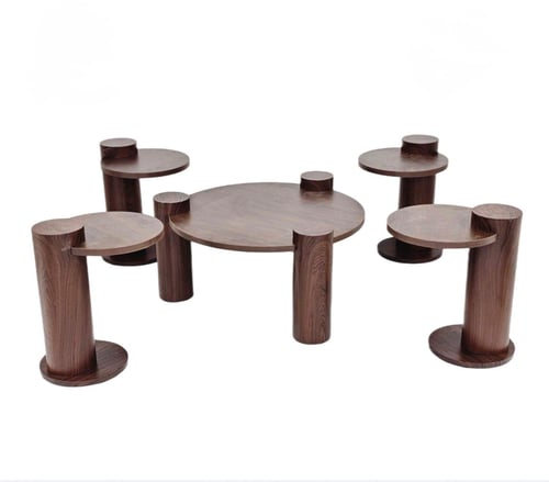 طاولة شاي مودرن وحديث متعددة الألوان