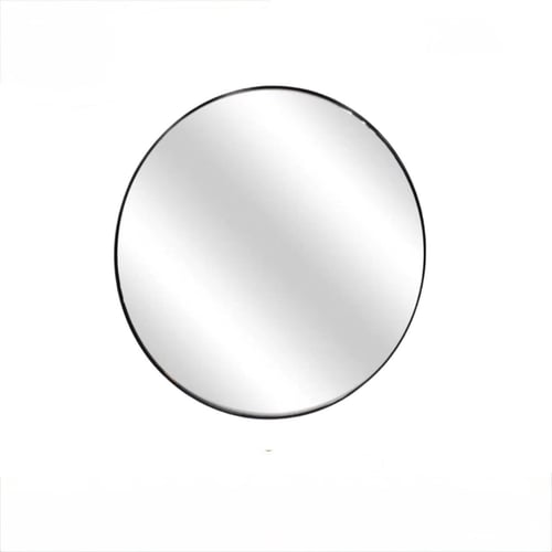 مرآة دائرية بإطار اسود مودرن متعددة المقاسات