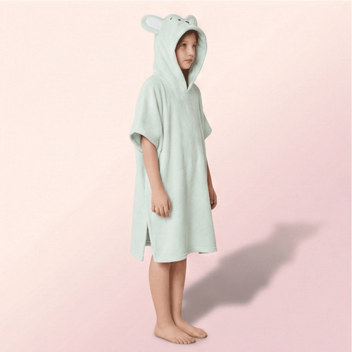 روب استحمام للأطفال بشكل أرنب لون تيفاني