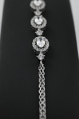 أسواره فضة عيار925 - تصميم الماس ابيض