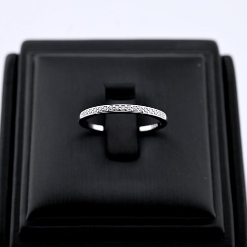 خاتم تونز فضه عيار 925 - تصميم الماس ابيض