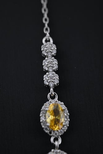 أسواره فضة عيار925- تصميم الماس ابيض واصفر