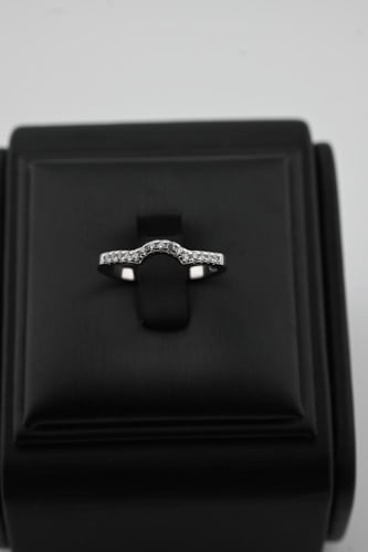 خاتم تونز فضه عيار 925- تصميم الماس ابيض