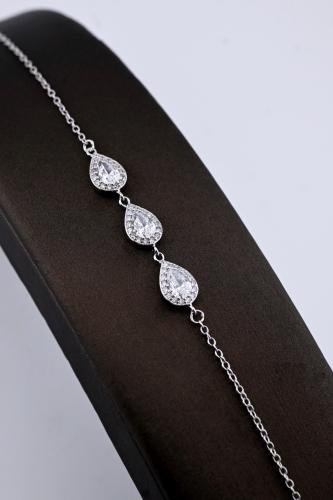 Silver bracelet 925 karat - diamond design