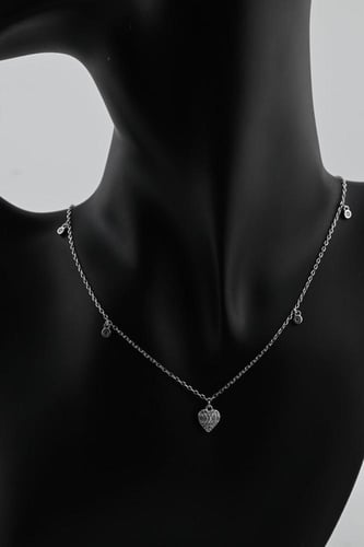 شوكر فضه عيار 925- قلب