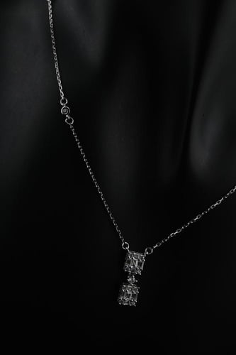 تعليقه فضه عيار 925 - تصميم الماس ابيض