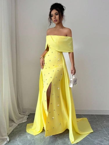 SHEIN PETITE فستان ماكسي أنيق
