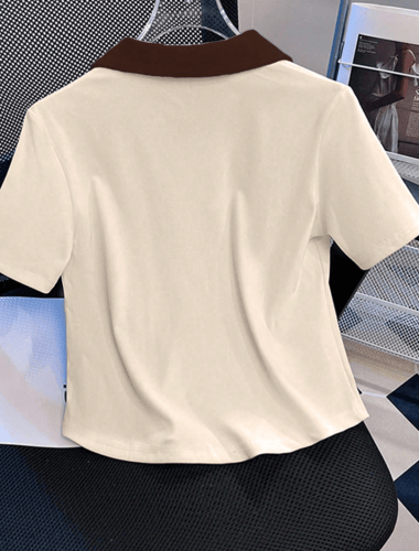 INAWLY قميص كاجوال قصير الأكمام بياقة بولو وطباعة...