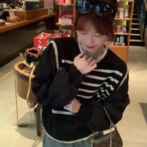 بلوزة كورية بطبقتين وهمية