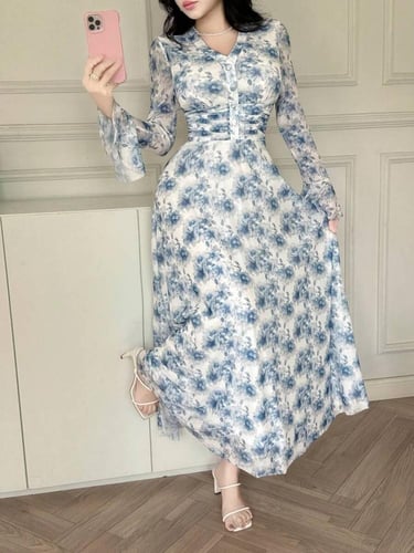 Feyla فستان طويل أنيق للسيدات