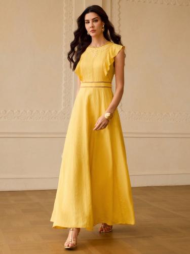 ZEYLAH tube dress embroidered with embroidery on l...
