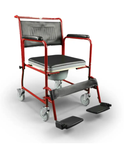 Red bathroom chair with cushion model 691