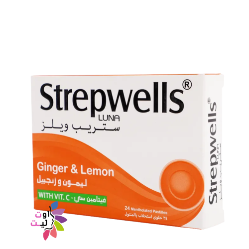 STREPWELLS GINGER & LEMON 24 LONZENGES