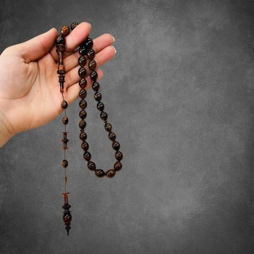 سبحة فاتوران بلون بني محروق