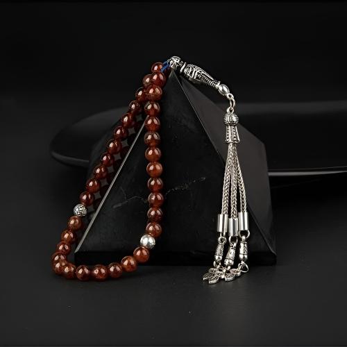 مسبحة حجر الهيسونيت الطبيعي